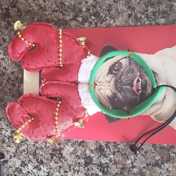 Heart to Tail PET HOLIDAY HEADBAND toggle for secure fit, fabric headband new . - Picture 2 of 4